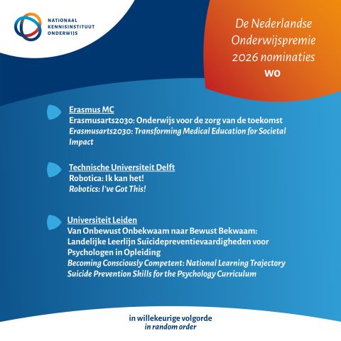 Nominatie Joanne NL onderwijsprijs